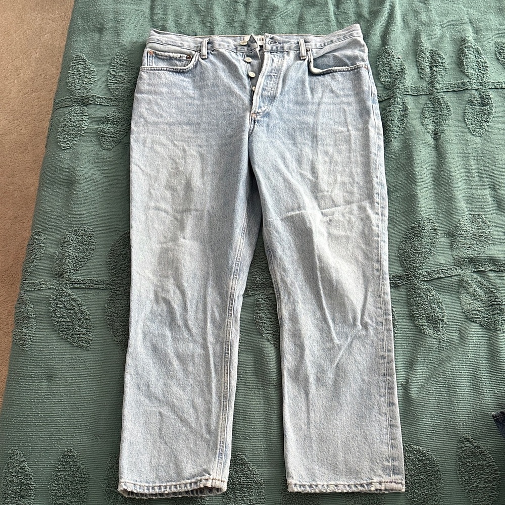 Agolde Riley 30 light wash no distressing